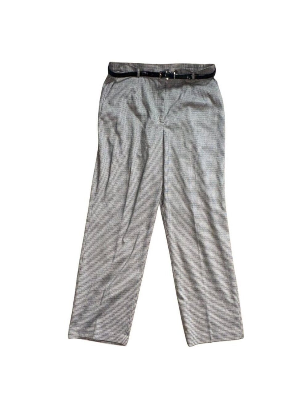 Covington Womens Easy Care Houndstooth Belted Pants-Size 16-NWT